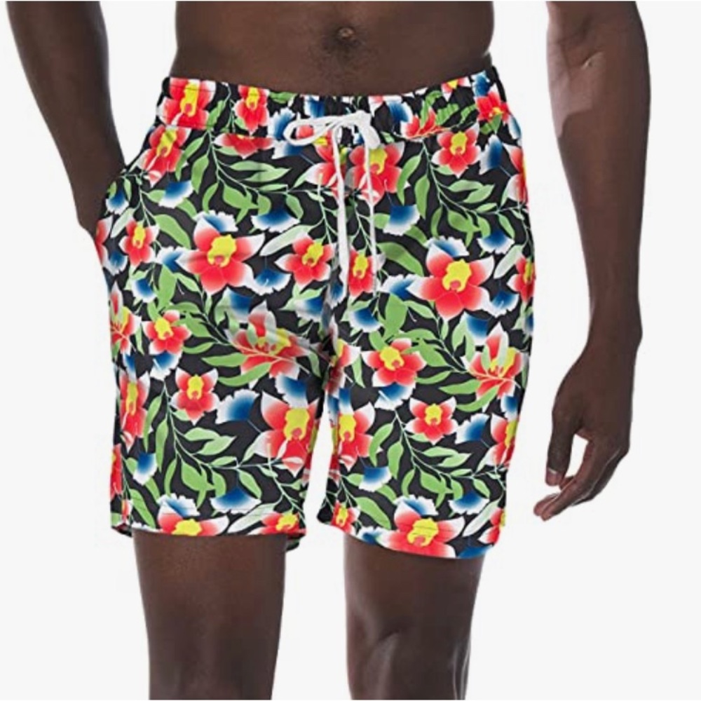 2(X)Ist Medium Neon Floral Catalina Swim Short NWT